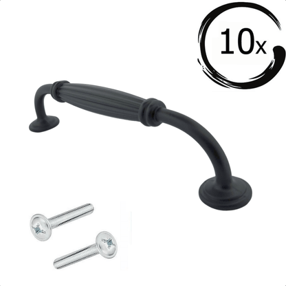 10X Handgreep / Meubelgreep Norfolk 128 mm Zwart