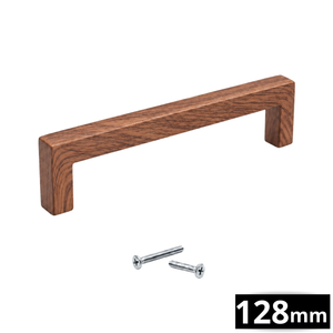 10X Handgreep 128mm RVS Walnoot Look – Cedar