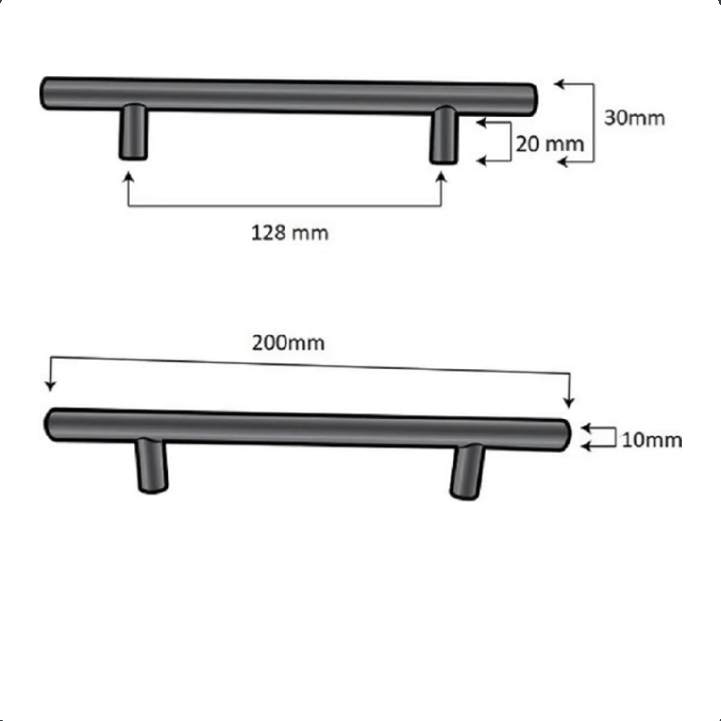 Handgreep 128mm RVS goud met strakke, moderne uitstraling. Ideale keukengreep/kastgreep (handvatten), incl. 2 schroeven en eenvoudig te monteren. Levering uit eigen voorraad; voor 15:00 besteld, morgen in huis. - BY MJM - GMJ43-10