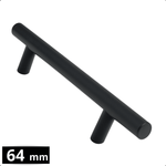 Handgreep 64 RVS Zwart – Denver - BY MJM - GMJ134