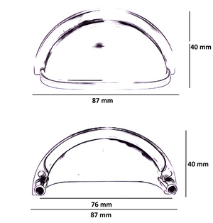 Cup handle 68 MM Black